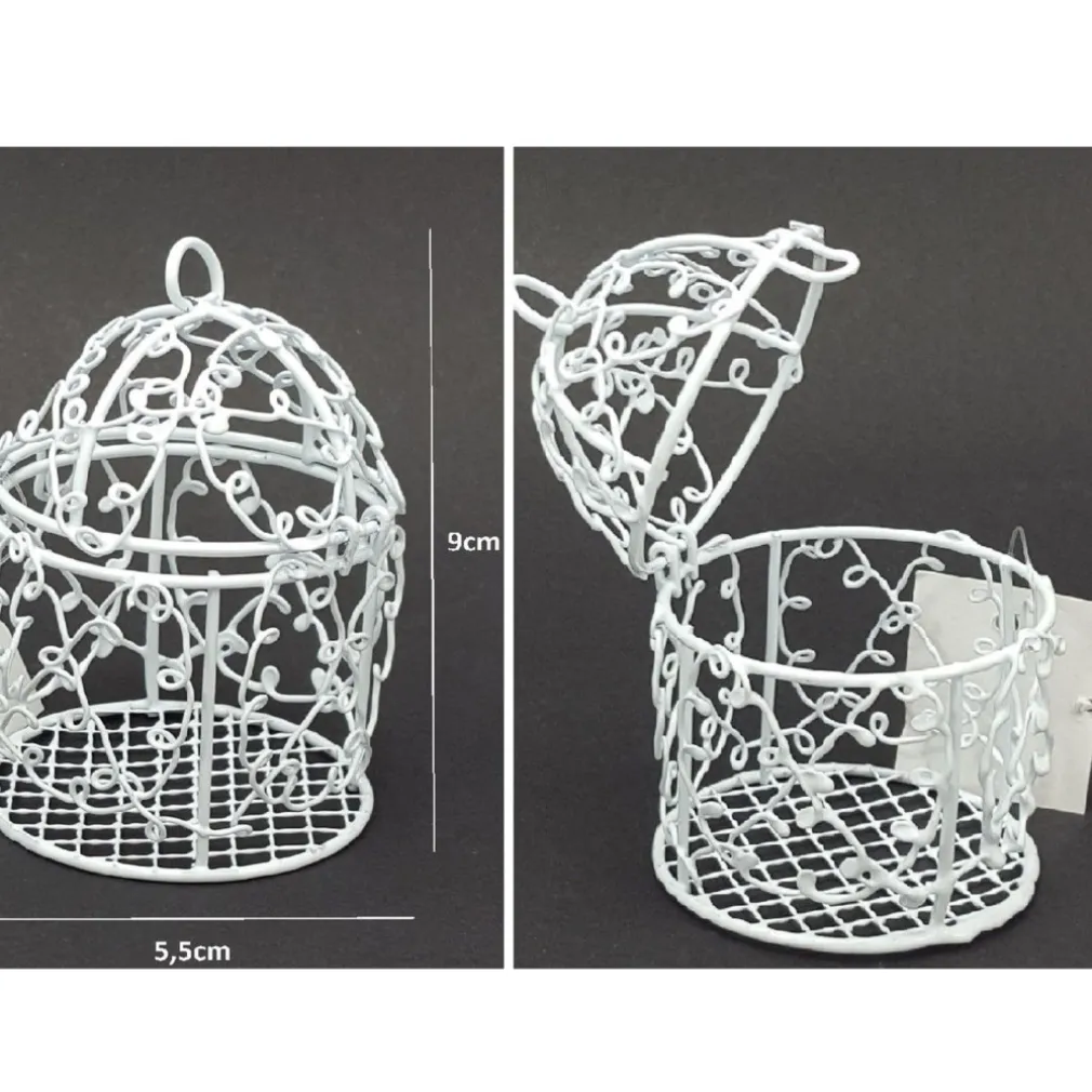 36 BOMBONIERA GABBIA LANTERNA PORTA CONFETTI COMUNIONE MATRIMONIO PROMESSA