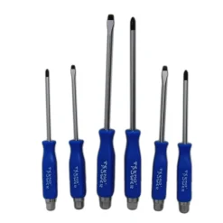 6 CACCIAVITI CACCIAVITE BATTENTE GIRAVITI TAGLIO CROCE CROMO VANADIO MANICO