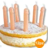 12 CANDELINE TORTA A FORMA DI PENE PER PARTY FESTA ADDIO AL NUBILATO GADGET SEXY