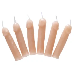 12 CANDELINE TORTA A FORMA DI PENE PER PARTY FESTA ADDIO AL NUBILATO GADGET SEXY