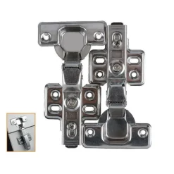 2 CERNIERE ANTE BATTENTI COLLO ALTO 17MM A SCATTO CHIUSURA AMMORTIZZATA 95° 91193