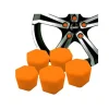 20 COPRIBULLONI DADI UNIVERSALE SILICONE FLUORESCENTI ARANCIONE RUOTA COPERTURA