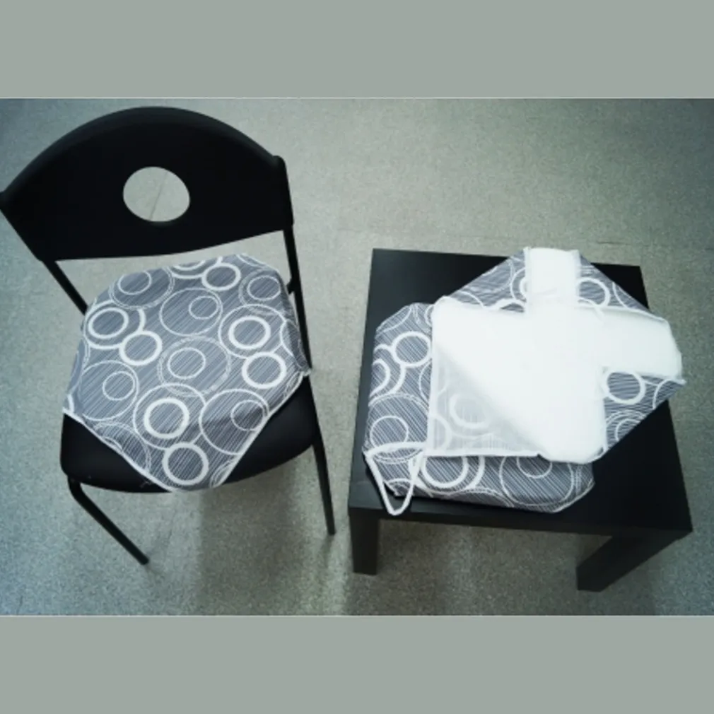 6 COPRISEDIA CUSCINI CERCHI GRIGIO CON LACCETTI CUSCINO PER SEDIE IMBOTTITO