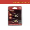 2 LAMPADINE LAMPADE AUTO T10 12 LED 31 MM 6000K 3 WATT 12V C-6291