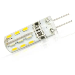 2 LAMPADINE 2.5W LED 32 SMD ATTACCO G4 A SPILLO LUCE BIANCA FREDDA CALDA 220V