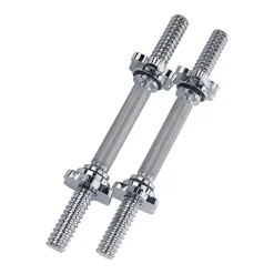 2 MANUBRI FILETTATI DA 40CM PER SOLLEVAMENTO PESI SPORT ALLENAMENTO PALESTRA