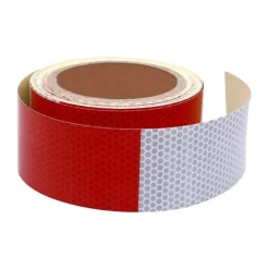 40 METRI NASTRO ADESIVO CATARIFRANGENTE AUTO CAMION ROSSO BIANCO ALTA VISIBILITÁ