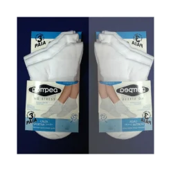 3 PAIA BIANCO 43/46 CALZE CALZETTI CALZINI "POMPEA" COTONE DONNA UOMO CALZINO FITNESS PALESTRA