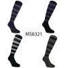 12 PAIA CALZINI DA UOMO LUNGHI COTONE CALDO A RIGHE VARI COLORI MS8321