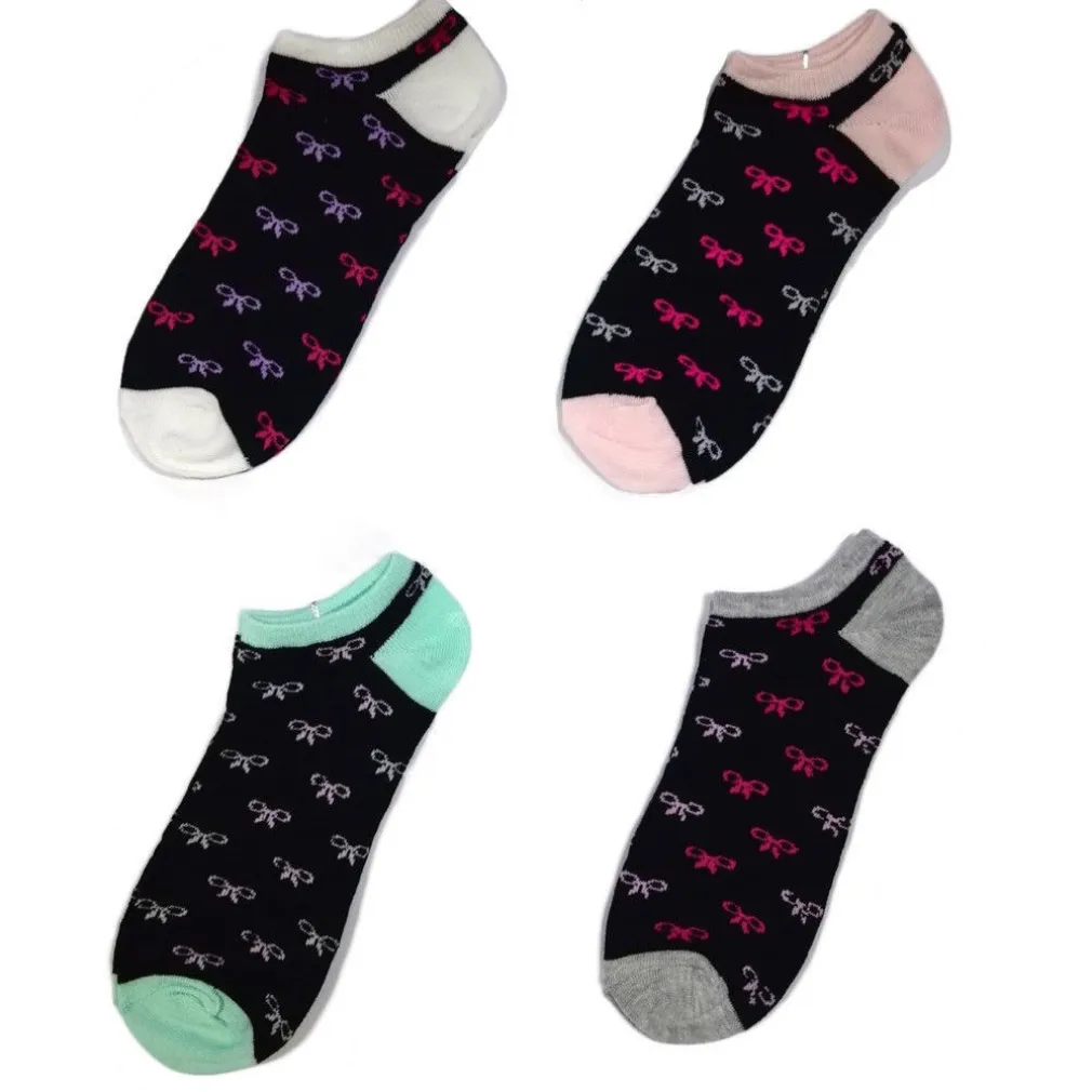 12 PAIA DI CALZINI A COLLO BASSO DA DONNA FANTASMINI IN COTONE FIOCCHETTI 35-40