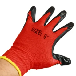 12 PAIA DI GUANTI DA LAVORO SPALMATI NYLON NITRILE DISPONIBILI IN 9''10''11''