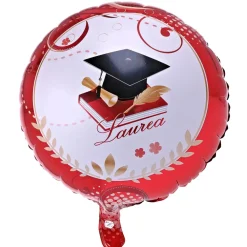 2 PALLONCINI PALLONCINO TOCCO CAPPELLO LAUREA E LIBRI ANIMAZIONE FESTA PARTY