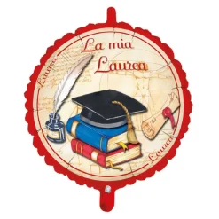 2 PALLONCINI PALLONCINO TOCCO CAPPELLO TESTO LA MIA LAUREA FESTA PARTY