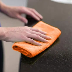 12 PANNI MICROFIBRA 50X70CM PANNO PULIZIA MULTIUSO LAVA PAVIMENTI CON ASOLA