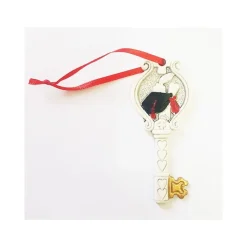 12 PEZZI BOMBONIERA CHIAVE LAUREA SIMBOLO PERGAMENA FORTUNA ROSSO BIANCO ORO