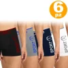 6 PEZZI BOXER UOMO L/XL COMODI PARIGAMBE COLORI ASSORTITI MUTANDE SLIP