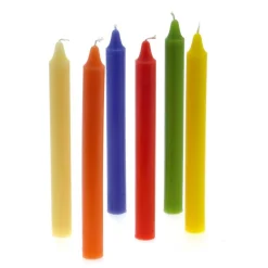 48 PEZZI CANDELE LUNGHE 19CM PROFUMATE COLORATE DECORAZIONE AROMATERAPIA