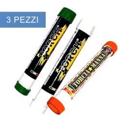 3 PEZZI FUMOGENI DA STADIO FESTA TRICOLORE VERDE BIANCO ROSSO SCUDETTO TEMPO 60S