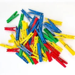 30 PEZZI PINZE MOLLETTE STENDERE PANNI BUCATO COLORATE EXTRA FORTI IN PLASTICA