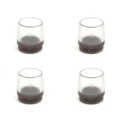 4 PEZZI TAPPINI IN GOMMA CON FELTRINI CALZANTI PER SEDIE ROTONDI 18-21MM