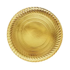 2 PEZZI VASSOIO PORTA SOTTO TORTA DIAMETRO 24 CM ORO TONDO CICROLARE CARTONE