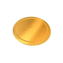 2 PEZZI VASSOIO PORTA SOTTO TORTA DIAMETRO 35 CM ORO TONDO CICROLARE PIATTO