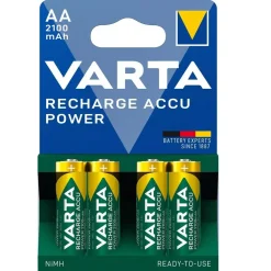4 PILE VARTA STILO BATTERIE AA ALKALINE RICARICABILI 2100mAh NiMH HR6 1.2V ACCU