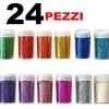 24 PORPORINA GLITTER GRANA FINE DECORAZIONI PITTURA NATALE LAVORETTI CASA SCUOLA