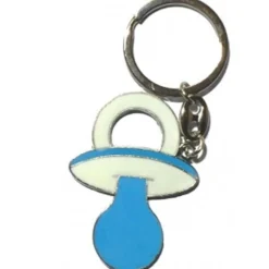 12 PORTACHIAVI BOMBONIERE BATTESIMO NASCITA CIUCCIO IN METALLO BAMBINO AZZURRO