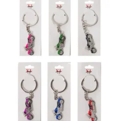 12 PORTACHIAVI PORTA CHIAVE BOMBONIERE CONFETTI A FORMA DI MOTO PER COMPLEANNO