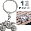 12 PORTACHIAVI PORTA CHIAVE BOMBONIERE CONFETTI A FORMA DI MOTOCICLETTA DA CROSS
