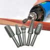 5 PUNTE FRESE PER MINI TRAPANO RASPA LEVIGATURA MODELLISMO INTAGLIO LEGNO 6 MM