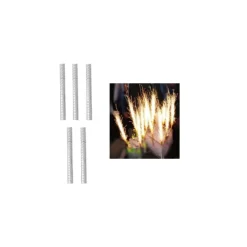 5 PZ CANDELE A FONTANA PIRICHE LUMINOSE MAGIC FLAMBE' ADDOBBO TORTA FESTA PARTY