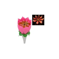 5 PZ CANDELE A FONTANA PIRICHE LUMINOSE MAGIC FLAMBE' ADDOBBO TORTA FESTA PARTY