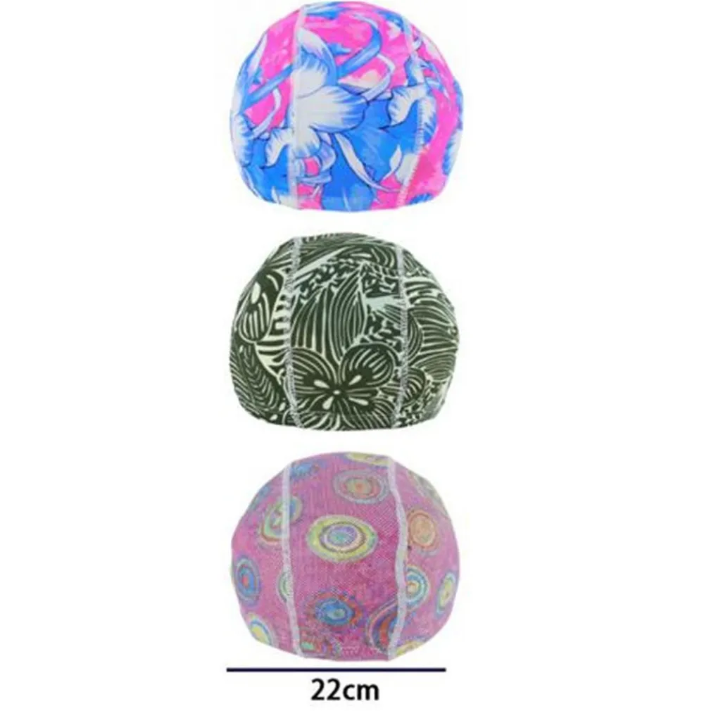 3 PZ CUFFIA PISCINA MARE NUOTO STAMPATA VARIE FANTASIE CON FASCIA ELASTICA 2CM