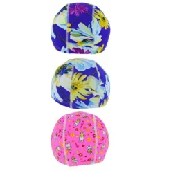 3 PZ CUFFIA PISCINA MARE NUOTO STAMPATA VARIE FANTASIE CON FASCIA ELASTICA 2CM