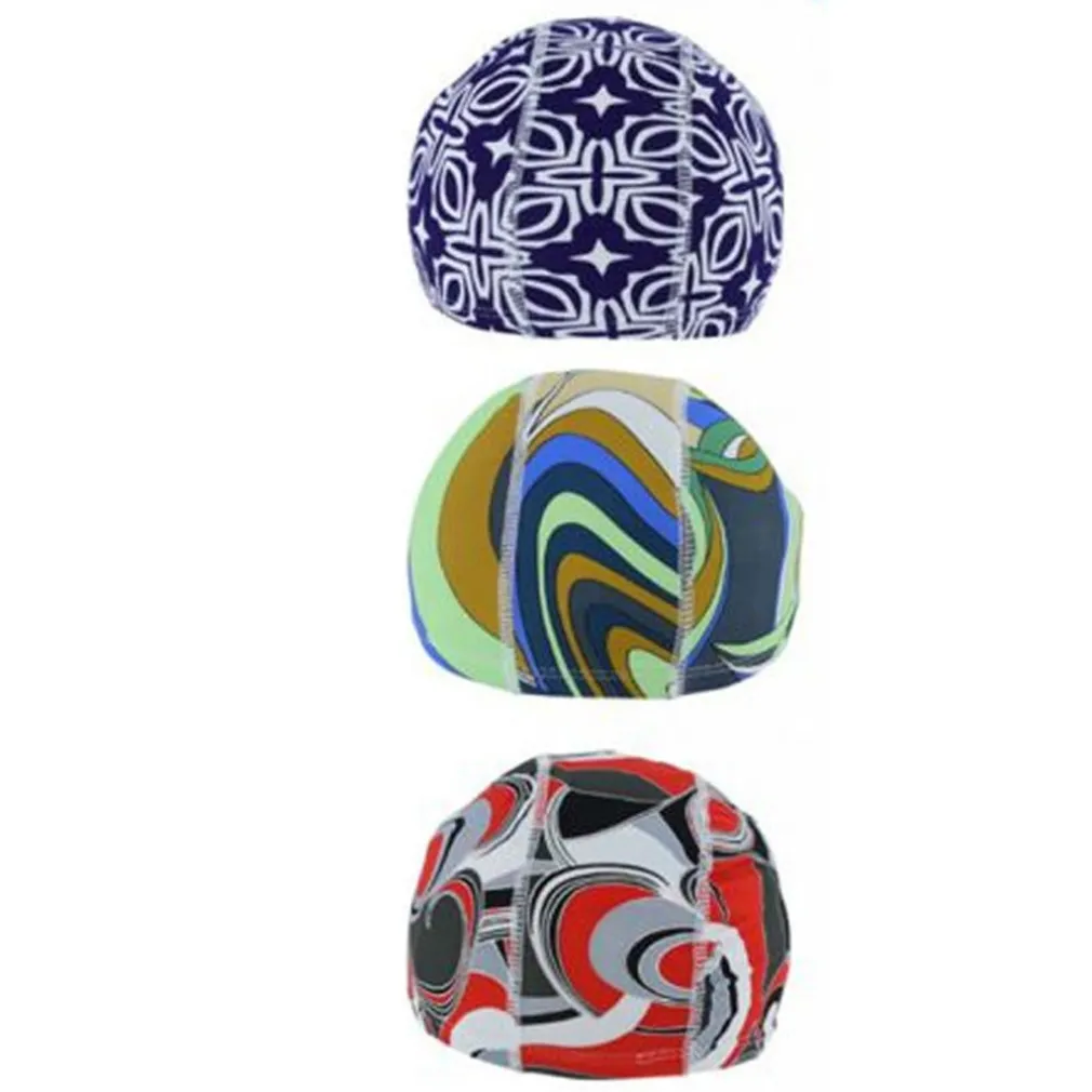 3 PZ CUFFIA PISCINA MARE NUOTO STAMPATA VARIE FANTASIE CON FASCIA ELASTICA 2CM