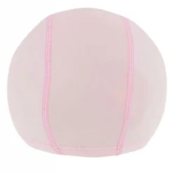 3 PZ CUFFIA PISCINA MARE NUOTO PRESSATA MONOCOLORE ROSA CON FASCIA ELASTICA 2 CM