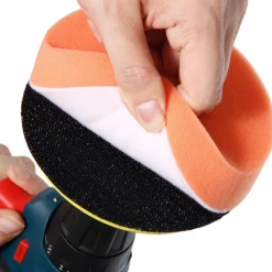 12 PZ KIT DI SPUGNE LUCIDANTI CON ADATTATORE PER LUCIDATURA AUTO 5