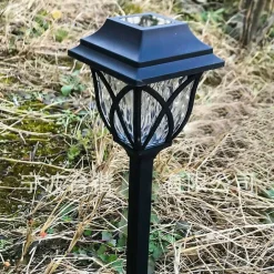 6 PZ LAMPADA 1 LED CON PANNELLO SOLARE DA GIARDINO PICCHETTO ESTERNO TE-B0155