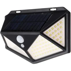 2 PZ LAMPADA SOLARE ESTERNO GIARDINO FARETTO FOTOVOLTAICO SENSORE LUCE 114 LED FARO