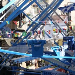 12 PZ NASTRI CELEBRATIVI FESTA TERZO SCUDETTO NAPOLI COLORI MISTI BIANCO AZZURRO