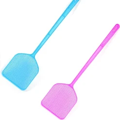 4 PZ PALETTA ABBATTIMOSCHE ABBATTI MOSCHE SCACCIA INSETTI COLORI ASSORTITI 45 CM