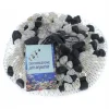 3 PZ PIETRE DECORATIVE ACQUARIO BIANCHE NERE DECORAZIONE SASSI PIANTE VASI 300GR