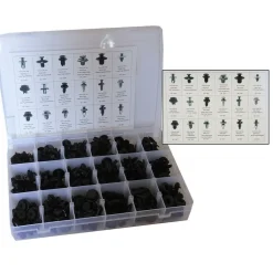 190 PZ PLASTICA TRIM CLIP RIVETTI CLIP KIT FERMI DI SPINTA AUTO PARAURTI PORTA