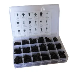 190 PZ PLASTICA TRIM CLIP RIVETTI CLIP KIT FERMI DI SPINTA AUTO PARAURTI PORTA