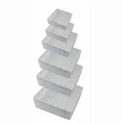 6 PZ SCATOLA IN TESSUTO CONTENITORI ORGANIZER BAGNO ARMADIO GRIGIO CHIARO 79072