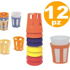 12 PZ SOTTOBICCHIERI REGGIBICCHIERI IN PLASTICA REGGI SOTTO BICCHIERI BICCHIERE