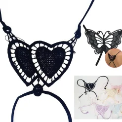 2 PZ. SPALLINE INTRECCIO CUORE FARFALLA REGGISENO BRETELLE SCOLLO POSTERIORE