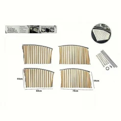 4 PZ. TENDA TENDINA PARASOLE PROTEGGI SOLE RAGGI UV MAGNETICA AUTO BEIGE 70169